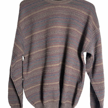 Holt Renfrew - Men's Multicolor Crewneck Sweater - Virgin Wool - Size Medium