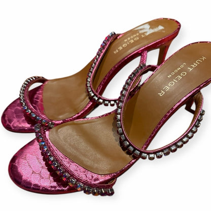 Kurt Geiger Pink Embellished Women's Sandals - Size 40