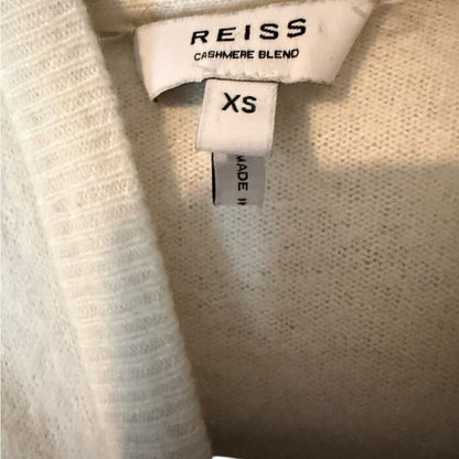Reiss Cream Cashmere Blend Sweater - Elevated Casual Wear - Size XS