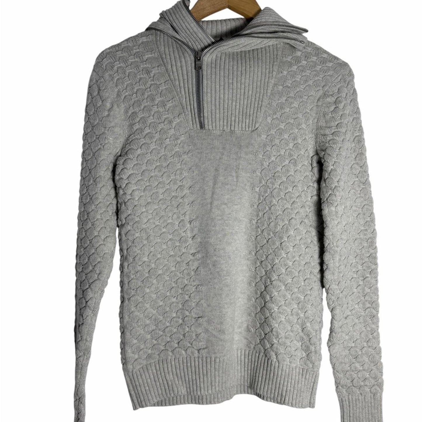 Armani Exchange Women's Gray Textured Cowl Sweater - Small