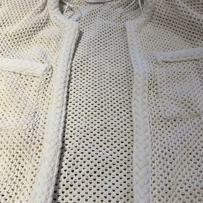 Mango Creme Knit cardigan - Elevated Casual Clothing - Size L