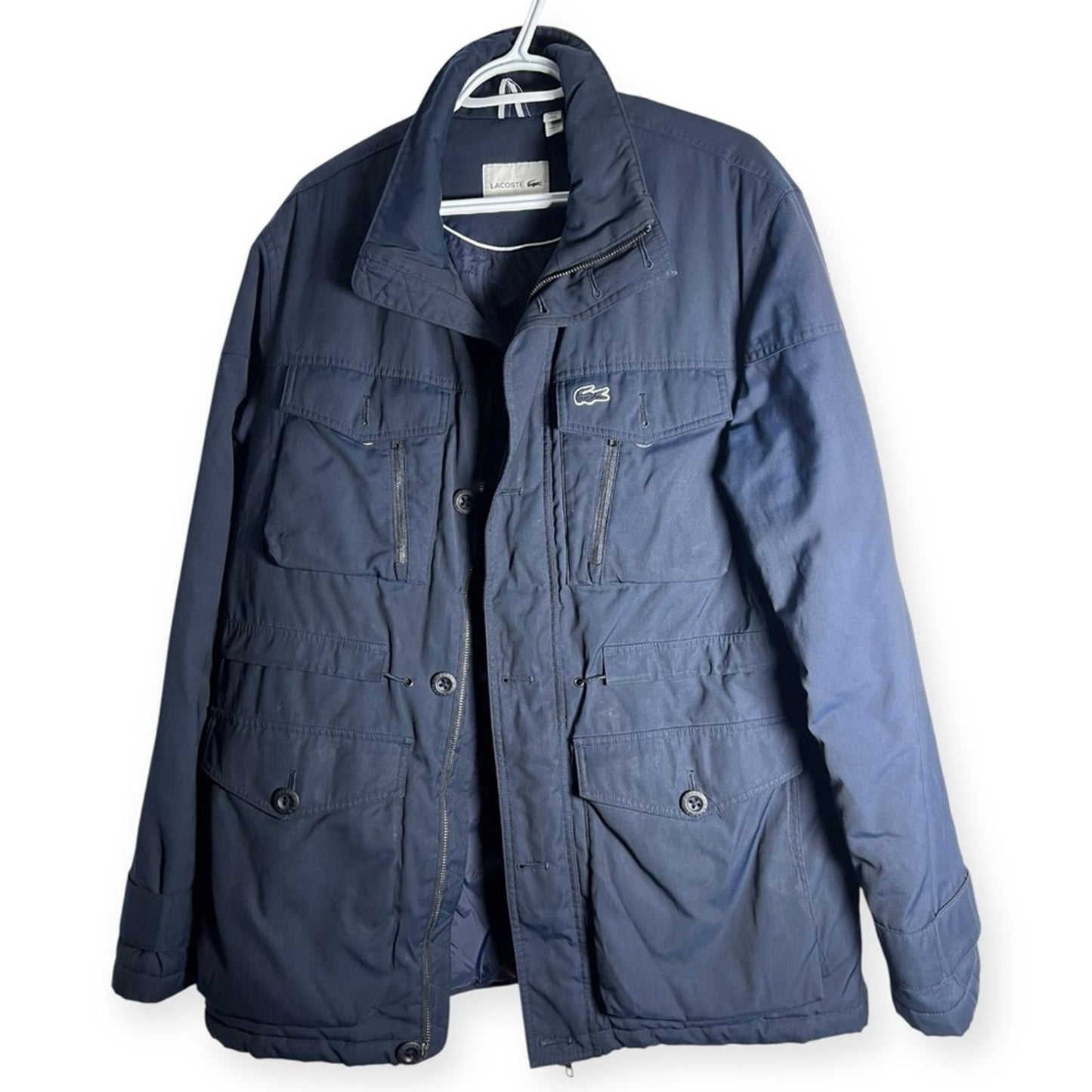 Lacoste Navy Military Field Jacket - Size XL