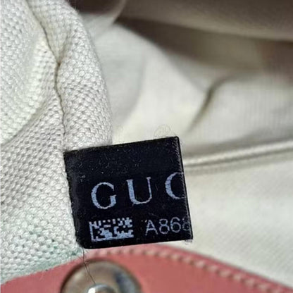 Gucci Beige and Pink Patterned Satchel