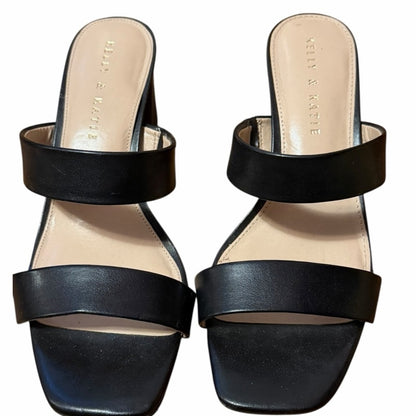 Kelly & Katie Black Block Heel Mules - Worn Once