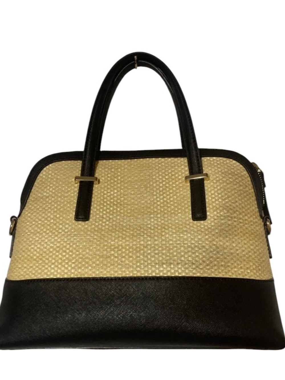 kate spade Black and Beige Two-Tone Dome Satchel