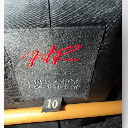 Hillary Radley - Elegant Black Military Coat - Streetwear -Size 10