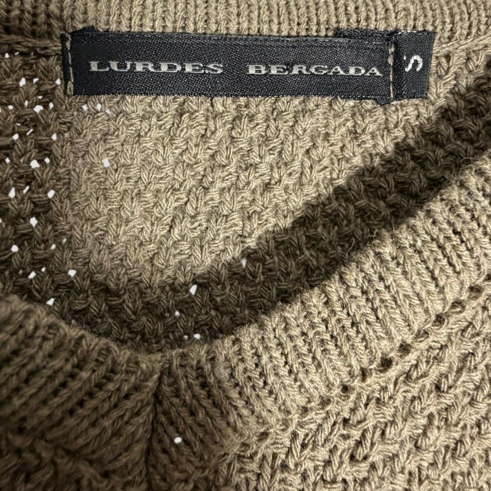 Lourdes Bergada Designer -  Chic Olive Women's Sweater - Casual Wear - Size S