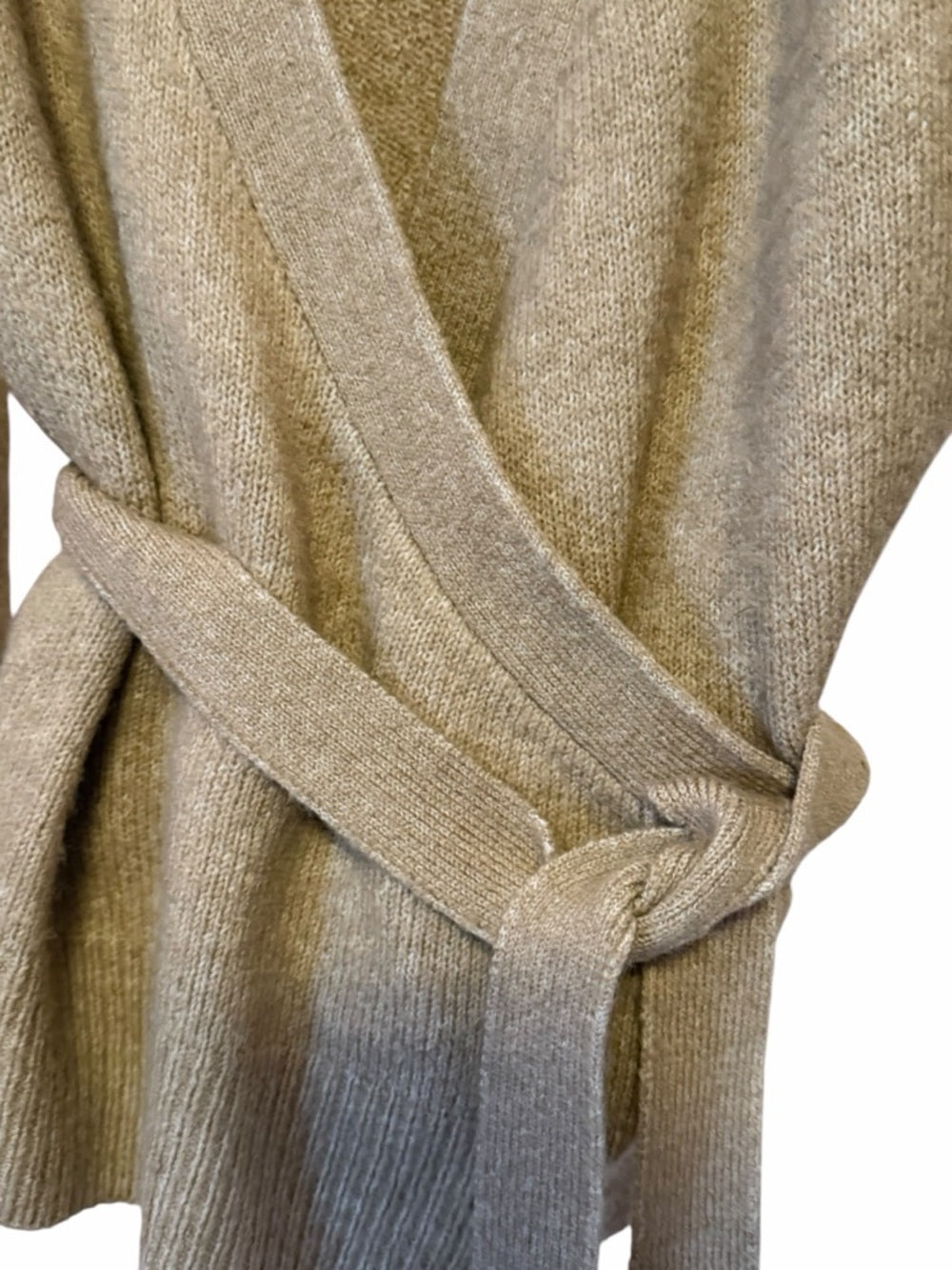Belted Wrap Cardigan Sweater in Tan - Medium
Cozy chic