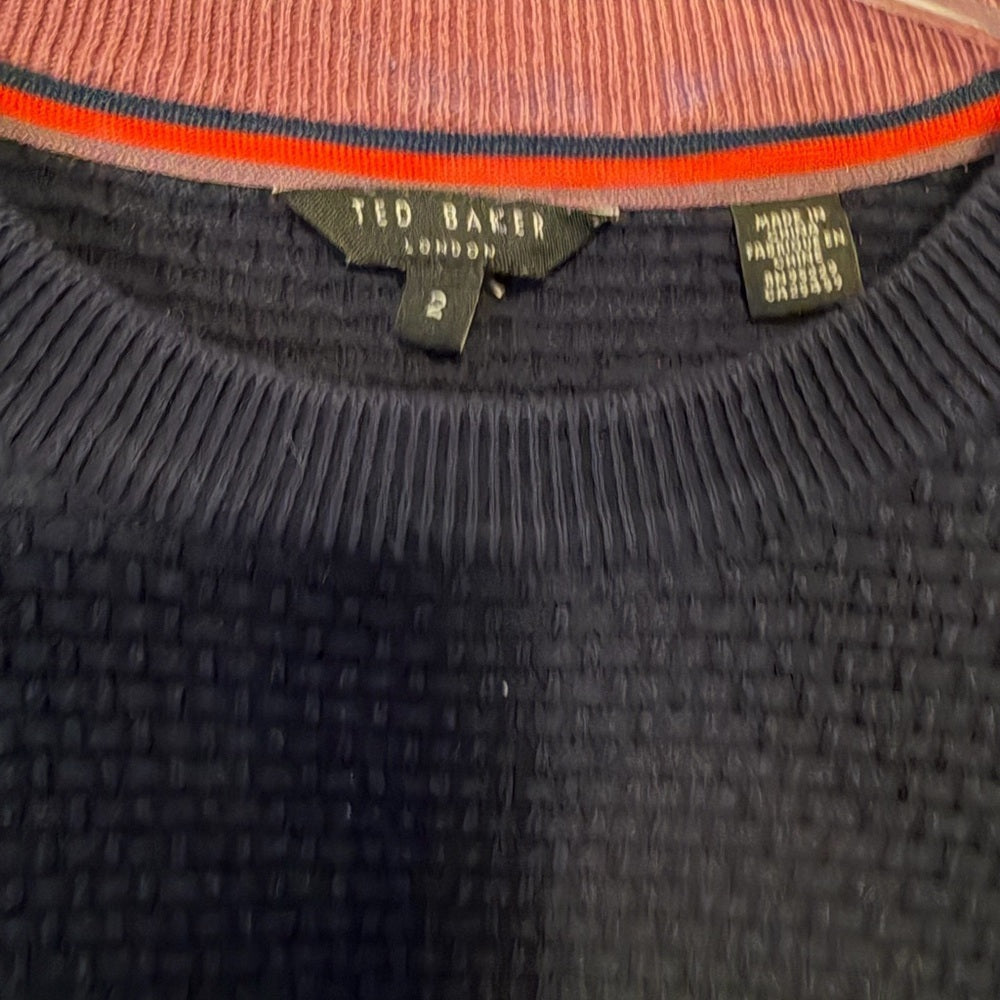 Ted Baker Dark Blue Crewneck Sweater - Size M