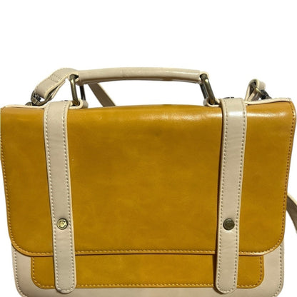 Elegant Yellow and Cream Crossbody Bag