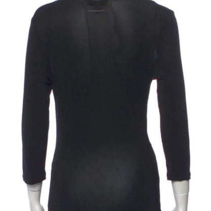 Burberry London Elegant Black Long Sleeve Top