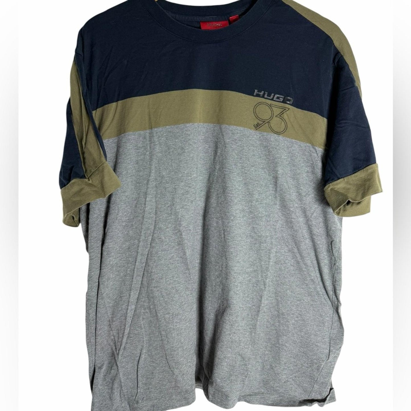 HUGO Navy and Olive Casual Tee