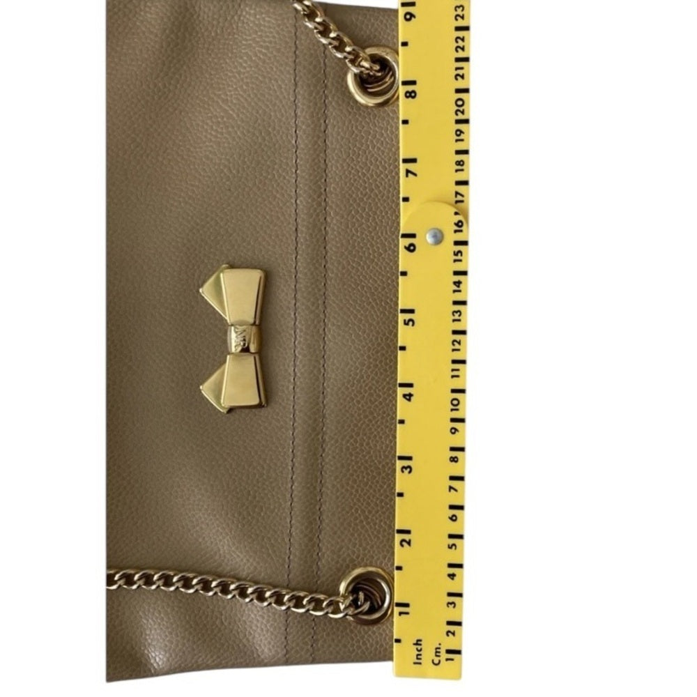 Nina Ricci Tan Shoulder Bag with Gold Chain