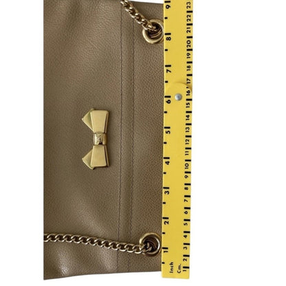 Nina Ricci Tan Shoulder Bag with Gold Chain