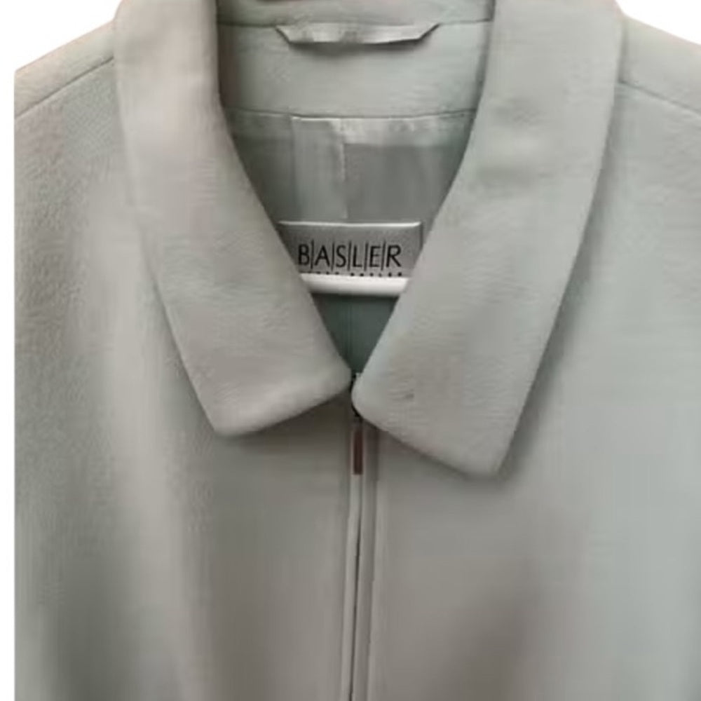 Basler Women's Light Green Blazer - Elevated Office Wear A size 46 (14-16)