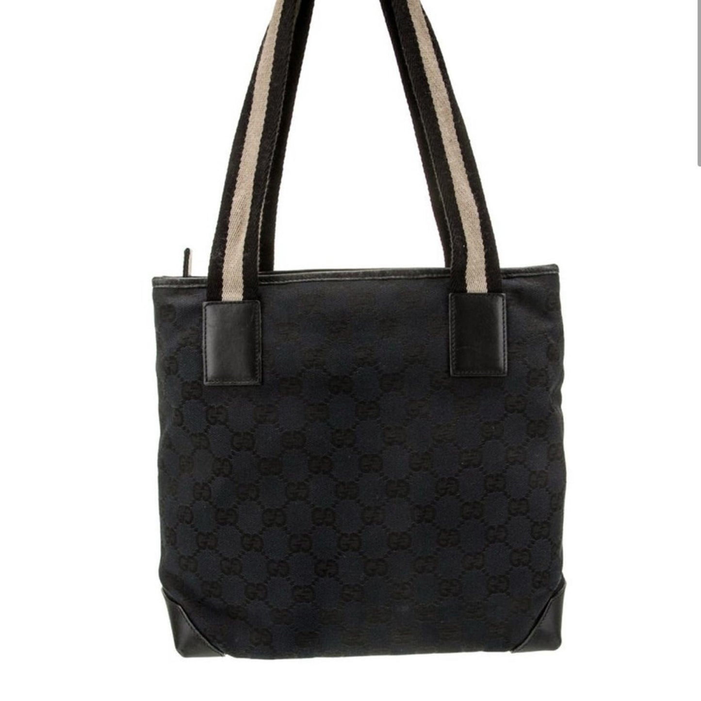 Gucci Black Textured Tote with Contrasting Straps - Authenticity Certificate