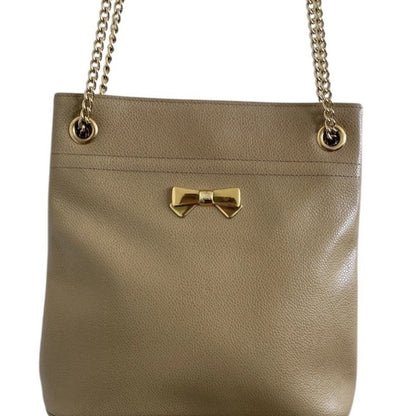 Nina Ricci Tan Shoulder Bag with Gold Chain