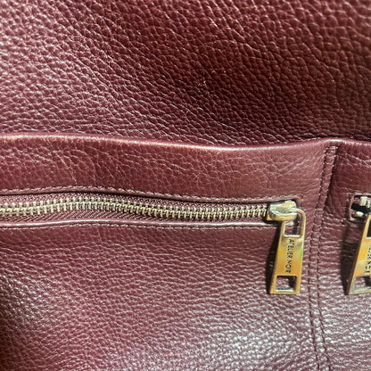 RUDSAK Burgundy Leather Messenger Bag - Atelier Noir