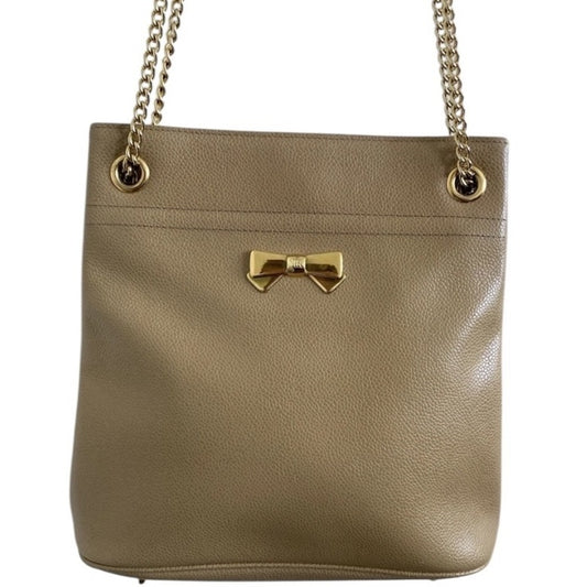 Nina Ricci Tan Shoulder Bag with Gold Chain
