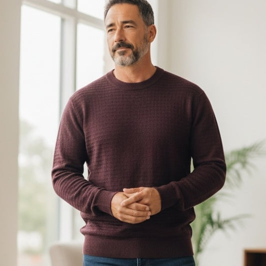 Baracuta Burgundy Crewneck Sweater