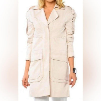 BCBGMaxAzria Cream Trench Coat -Runway Edition