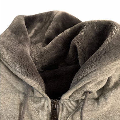 Armani Exchange Heather Gray Zip-Up Hoodie - Casual XS
