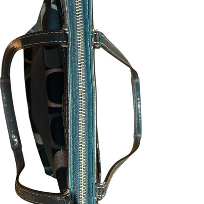 Coach - Blue and Silver Bag - Small Canvas - 14 inch length and 9 inches height