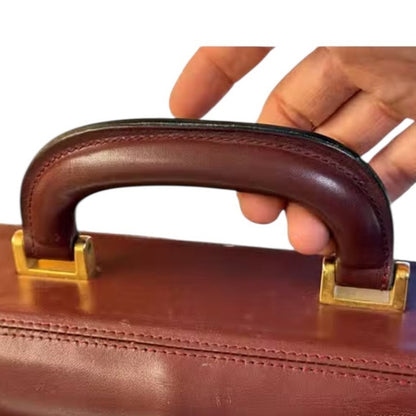 Cartier Rich Brown Leather Travel Bag