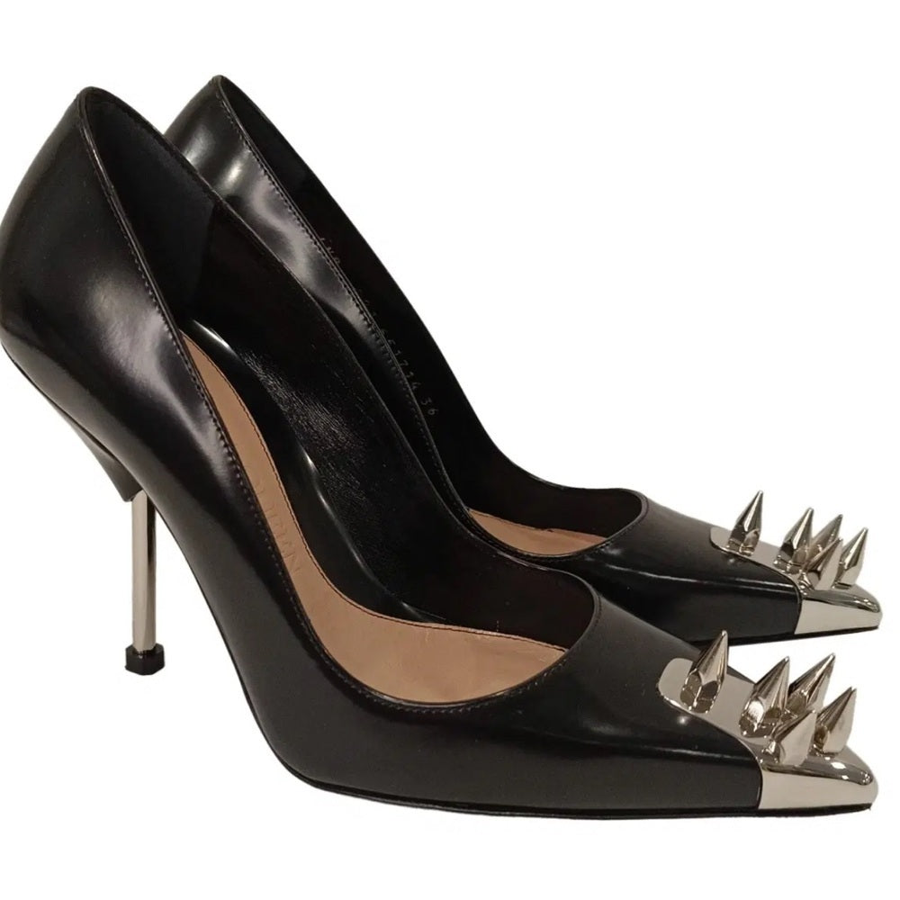 Alexander McQueen Black Studded Heels - Date Night - Sophisticated - Size 9.5