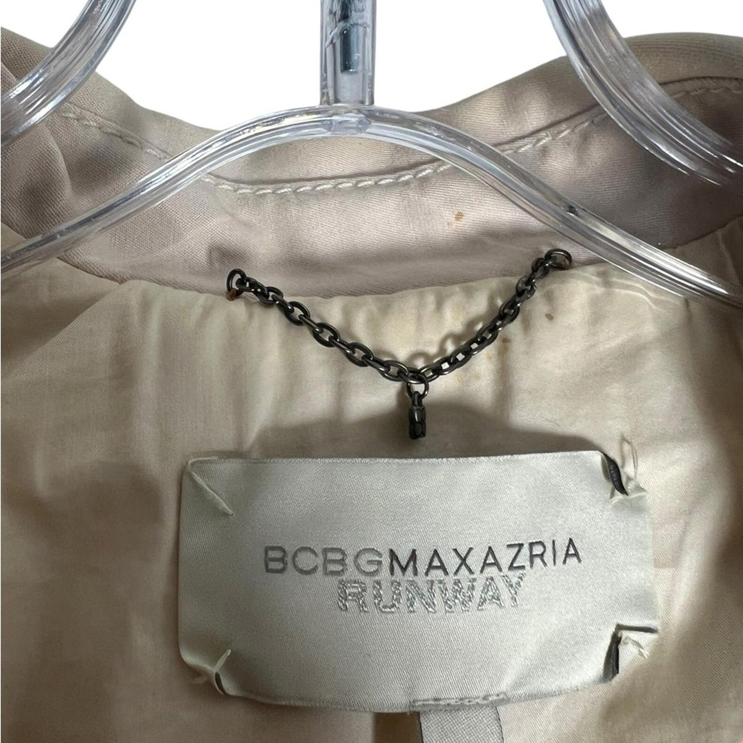 BCBGMaxAzria Cream Trench Coat -Runway Edition