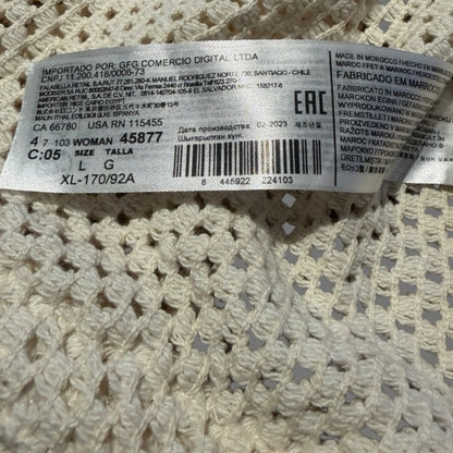 Mango Creme Knit cardigan - Elevated Casual Clothing - Size L