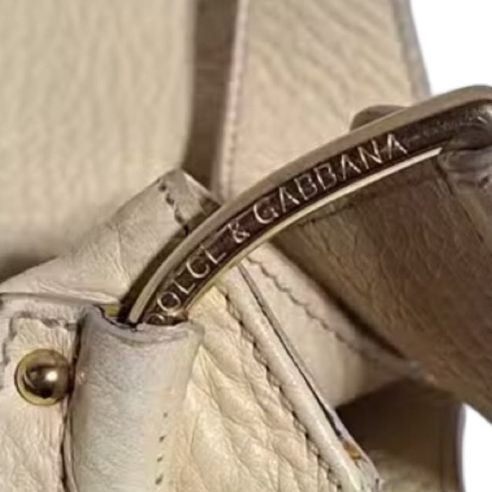 Dolce & Gabbana Cream Leather Women's Bag