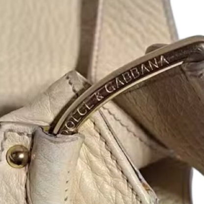 Dolce & Gabbana Cream Leather Women's Bag