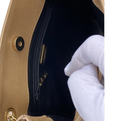 Nina Ricci Tan Shoulder Bag with Gold Chain