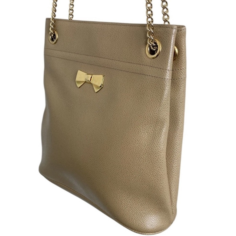 Nina Ricci Tan Shoulder Bag with Gold Chain
