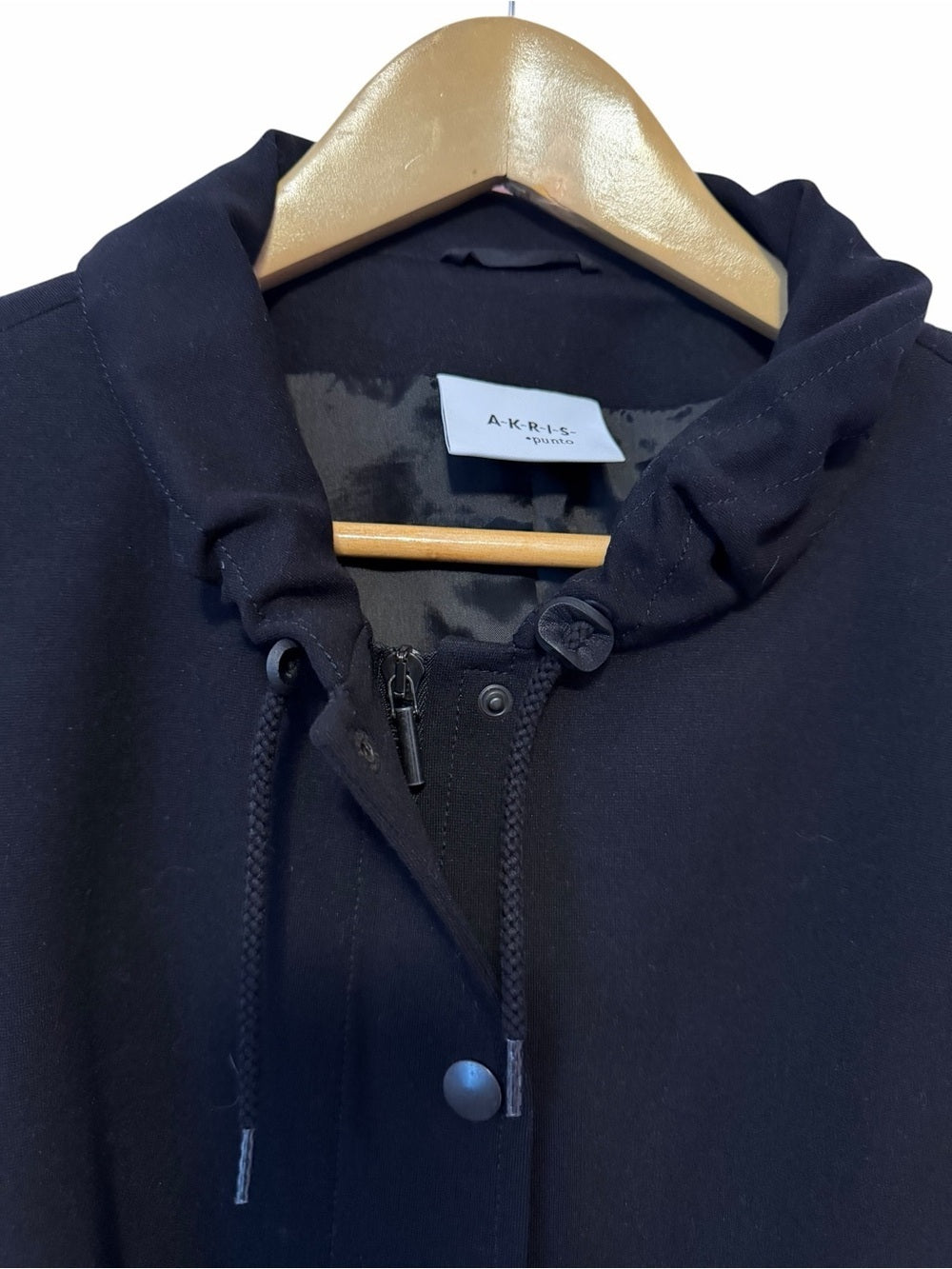 Akris Punto Black Hooded Jacket