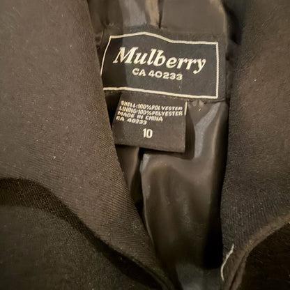 Mulberry Designer Black Women's Blazer - Office Couture - Size 10