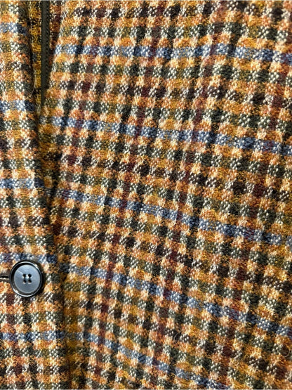 Isabel Marant Brown Checked Collarless Tweed Blazer - Size 44/ 12-14