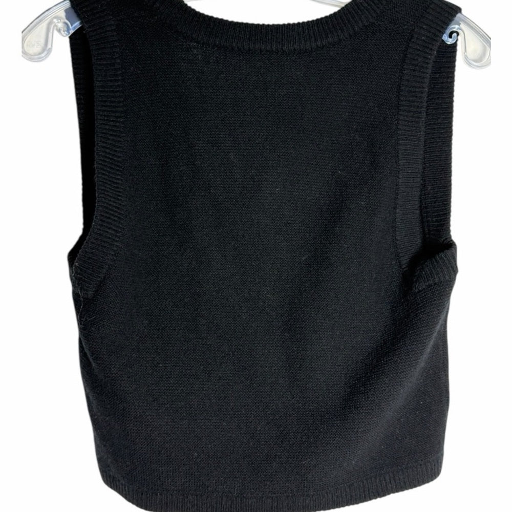 Marlene Birger - Designer - Black Wool Top - Small
