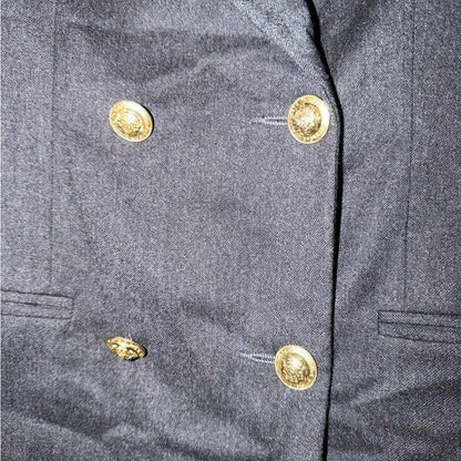 Holt Renfrew, Women's Double-Breasted Gray Blazer, Elevated Office wear - Size 8