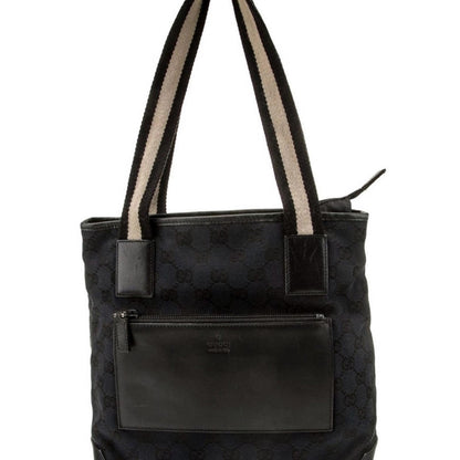 Gucci Black Textured Tote with Contrasting Straps - Authenticity Certificate