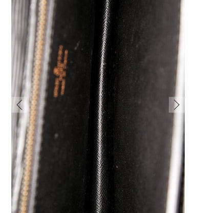 Louis Vuitton Black Clutch with Gold Accents